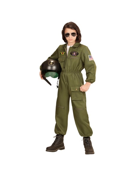 Déguisement pilote de chasse Top Gun enfant prêt à voler en avion