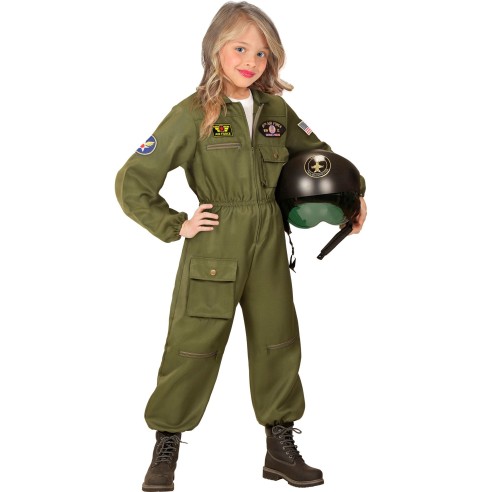 Déguisement pilote de chasse Top Gun enfant prêt à voler en avion