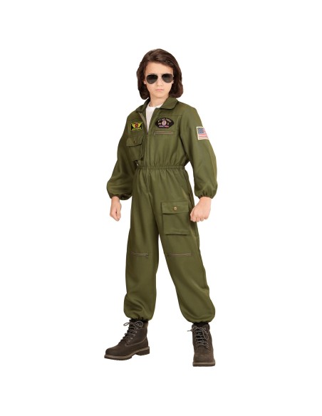 Déguisement pilote de chasse Top Gun enfant prêt à voler en avion