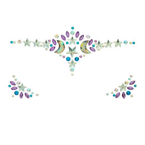 Strass maquillage visage sorcière petits diamants scintillants