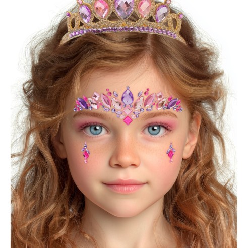 Strass maquillage visage princesse petits diamants scintillants