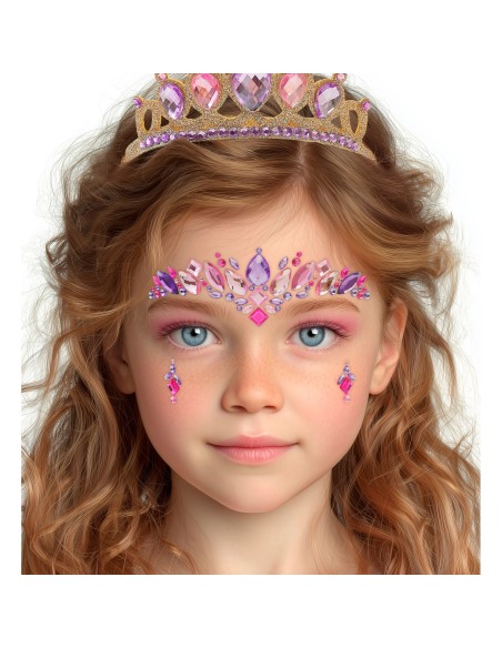 Strass maquillage visage princesse petits diamants scintillants