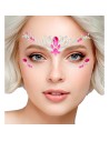 Strass visage maquillage charme rose