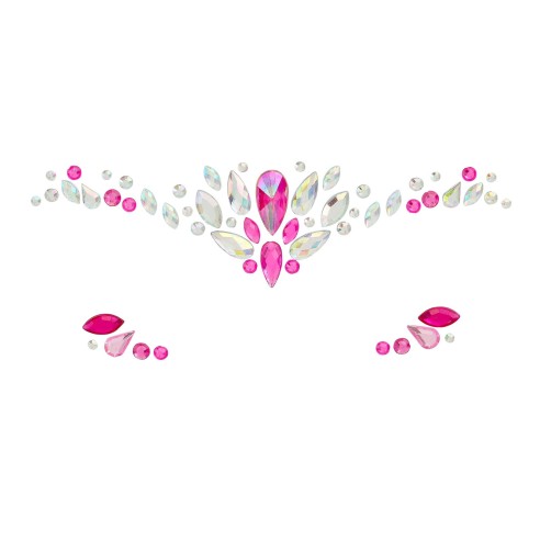 Strass maquillage visage charme rose petits diamants scintillants