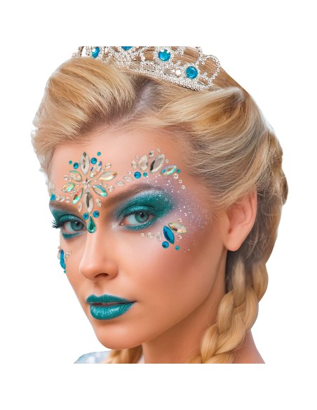 Strass maquillage visage princesse des glaces diamants brillants