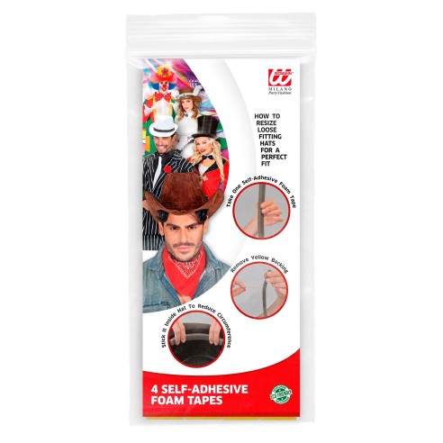 4 bandes mousse auto-adhésive pour régler la taille du  chapeau