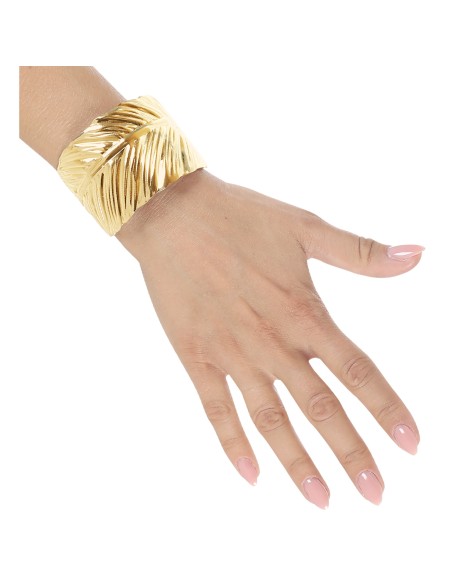 Bracelet style antiquité romain grec égyptien avec feuille d'or