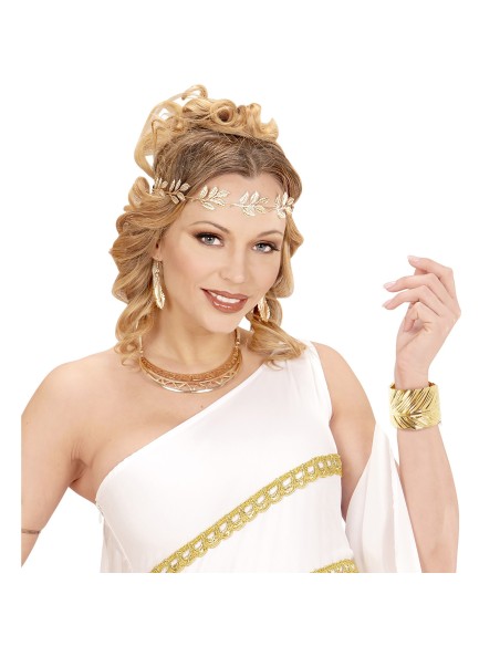 Bracelet style antiquité romain grec égyptien avec feuille d'or