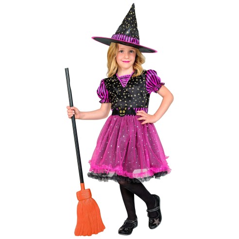Déguisement de sorcière enfant avec chapeau pour Halloween