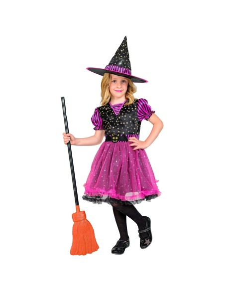 Déguisement de sorcière enfant avec chapeau pour Halloween