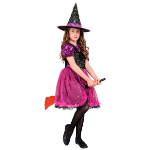 Déguisement de sorcière enfant avec chapeau pour Halloween 2