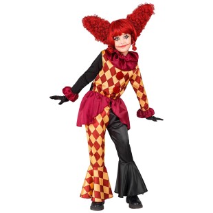 Déguisement clown arlequin pour fille costume de cirque