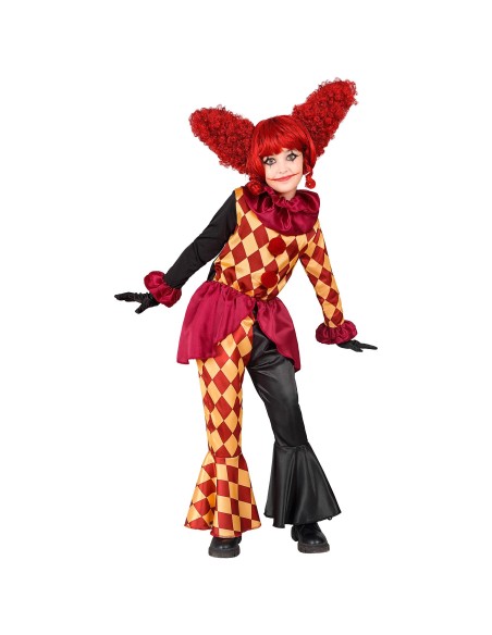 Déguisement clown arlequin pour fille costume de cirque