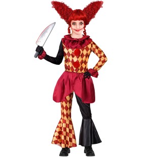 Déguisement clown arlequin pour fille costume de cirque 2
