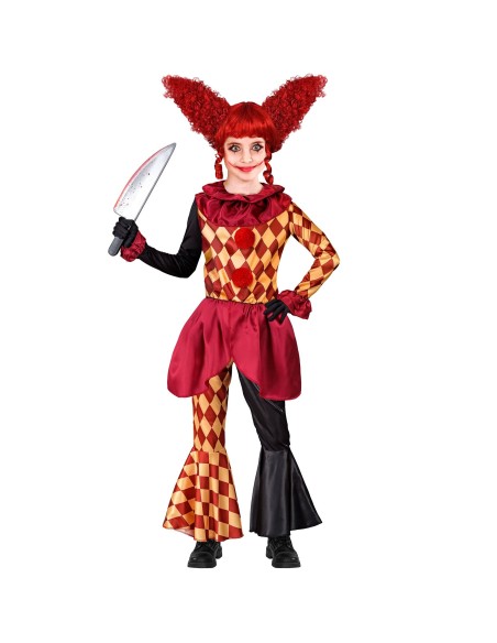 Déguisement clown arlequin pour fille costume de cirque