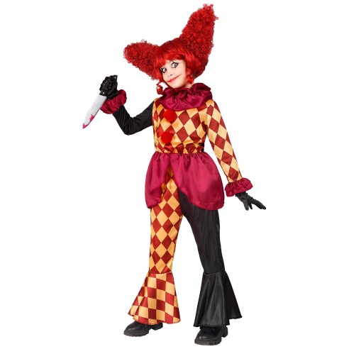 Déguisement clown arlequin pour fille costume de cirque