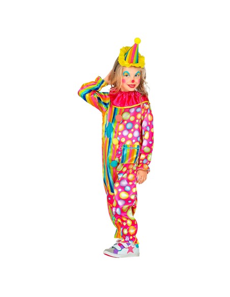 Déguisement clown multicolore pour enfant costume thème cirque