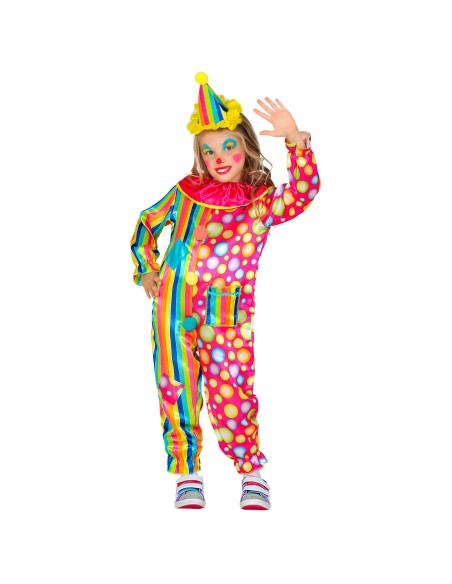 Déguisement clown multicolore pour enfant costume thème cirque