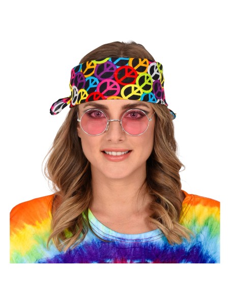 Bandana Peace & Love accessoires de déguisement thème hippie