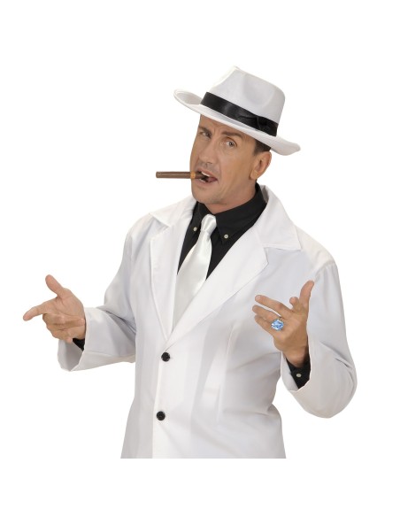 Bague avec gros diamant couleur pour déguisement de fête