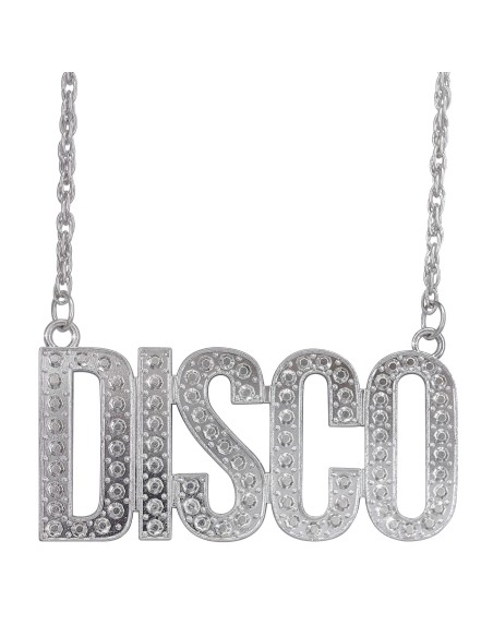 Collier disco argent brillant