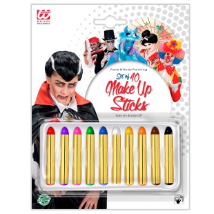 Boite de 10 crayons maquillage carnaval