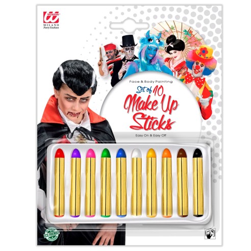 Boite de 10 crayons maquillage carnaval