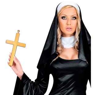 Collier croix de moine pour compléter un costume de religieux 2