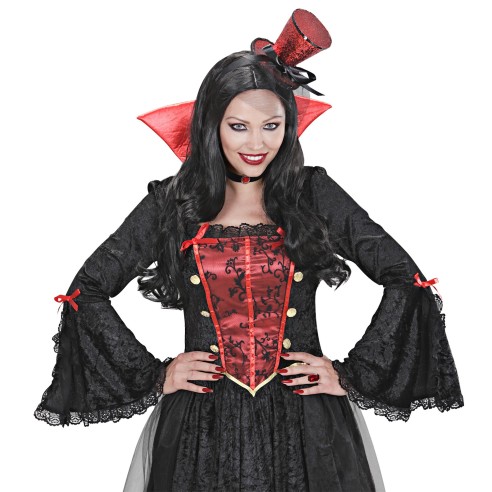 Bague avec gros diamant rouge pour déguisement thème médiéval