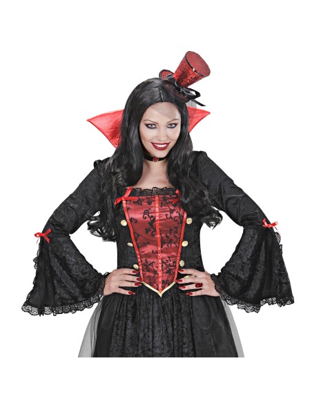 Bague avec gros diamant rouge pour déguisement thème médiéval