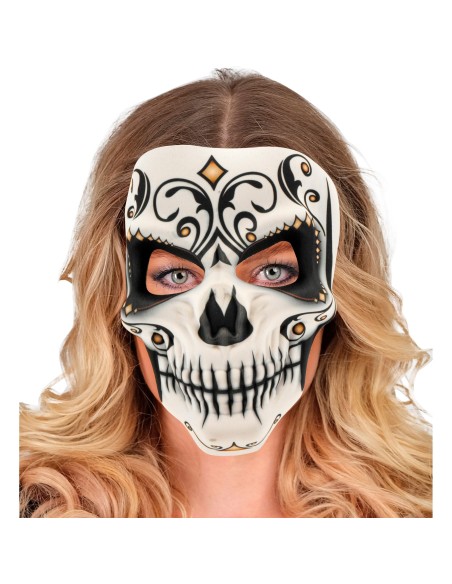 Masque squelette jour des morts femme