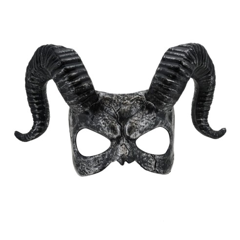 Masque démon noir avec cornes Halloween