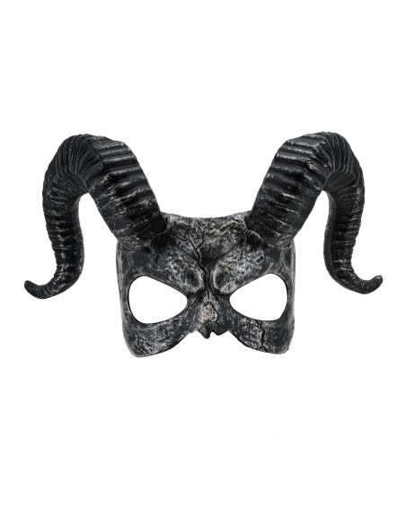 Masque démon noir avec cornes Halloween