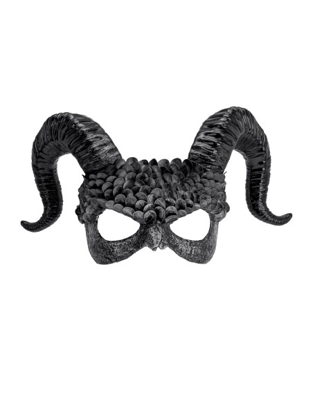 Masque démon noir Commedia Dell'Arte femme