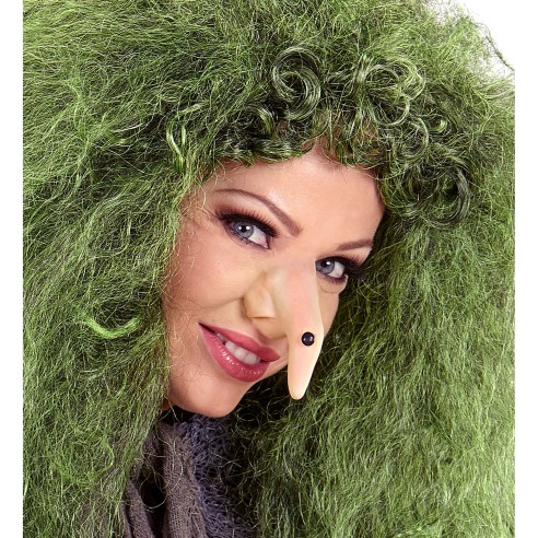 Faux nez de sorcière avec grosse verrue pour se déguiser à Halloween