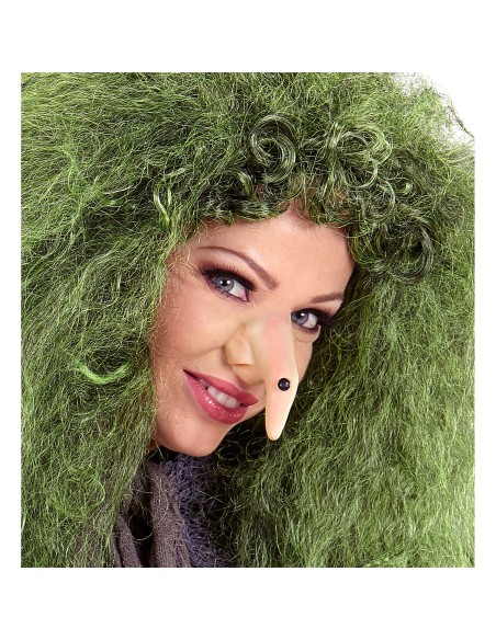 Faux nez de sorcière avec grosse verrue pour se déguiser à Halloween