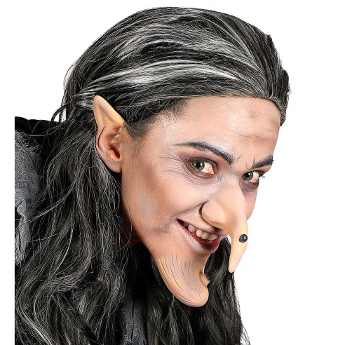 Faux nez de sorcière avec grosse verrue pour se déguiser à Halloween