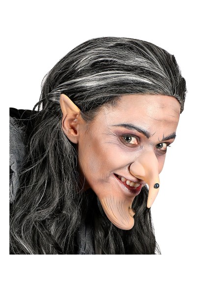 Faux nez de sorcière avec grosse verrue pour se déguiser à Halloween