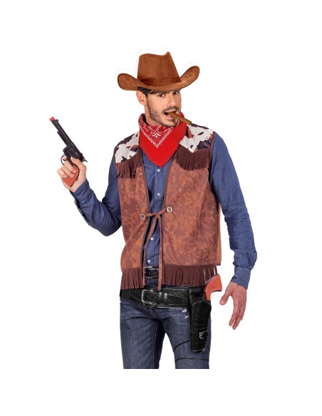 Holster cow-boy luxe avec ceinture pour ranger son révolver