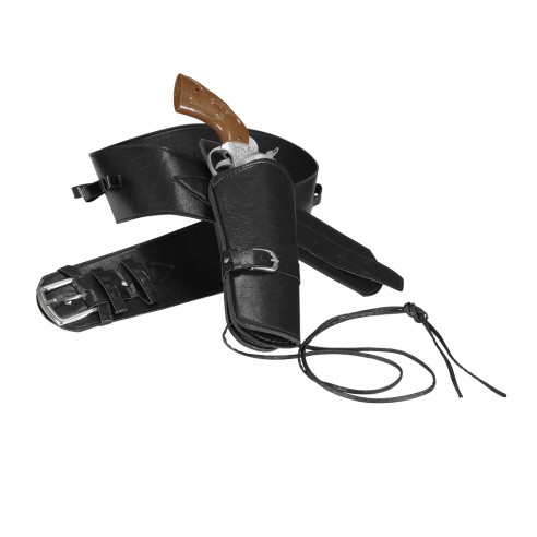 Holster cow-boy luxe avec ceinture pour ranger son révolver