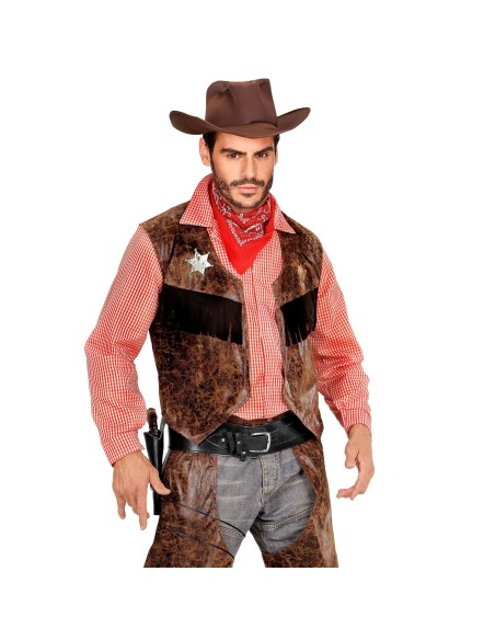 Holster cow-boy luxe avec ceinture pour ranger son révolver