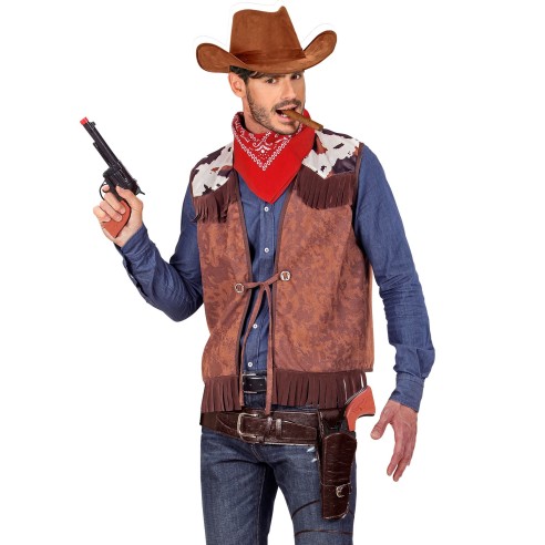 Holster cow-boy luxe avec ceinture pour ranger son révolver