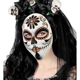Masque sur le thème day of the dead jour des morts pour femme