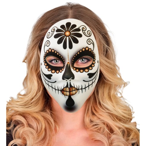 Masque sur le thème day of the dead jour des morts pour femme