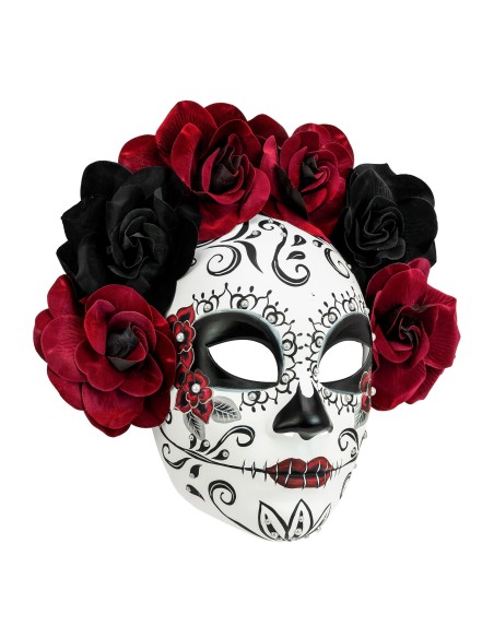 Masque luxe sur le thème jour des morts pour femme à Halloween