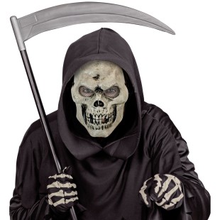 Masque de squelette rigide avec grandes dents pour costume Halloween