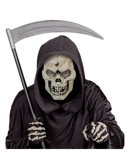 Masque de squelette rigide avec grandes dents pour costume Halloween