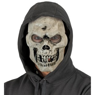 Masque de squelette rigide avec grandes dents pour costume Halloween 2