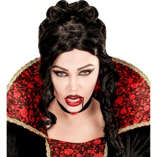 Kit maquillage vampire avec canines sang éponge et fards couleurs