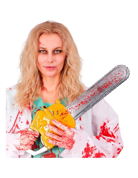 Fausse tronçonneuse tachée de sang pour un déguisement Halloween